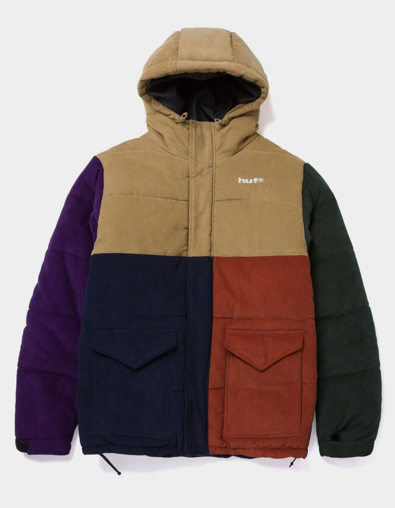 HUF Anglin Cord Insulated Mens Jacket - KHAKI - S | Tillys 