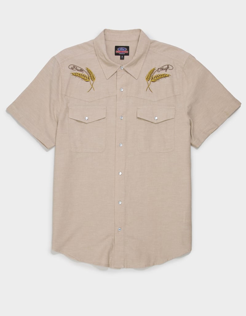 BRIXTON x Ford Mens Western Snap Front Shirt image number 0