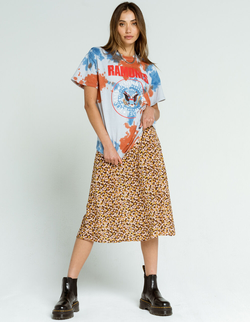 MERCH TRAFFIC Ramones Tie Dye Womens Oversized Tee image number 3