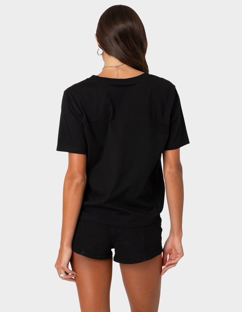 EDIKTED Loose Fit V-Neck Tee image number 4