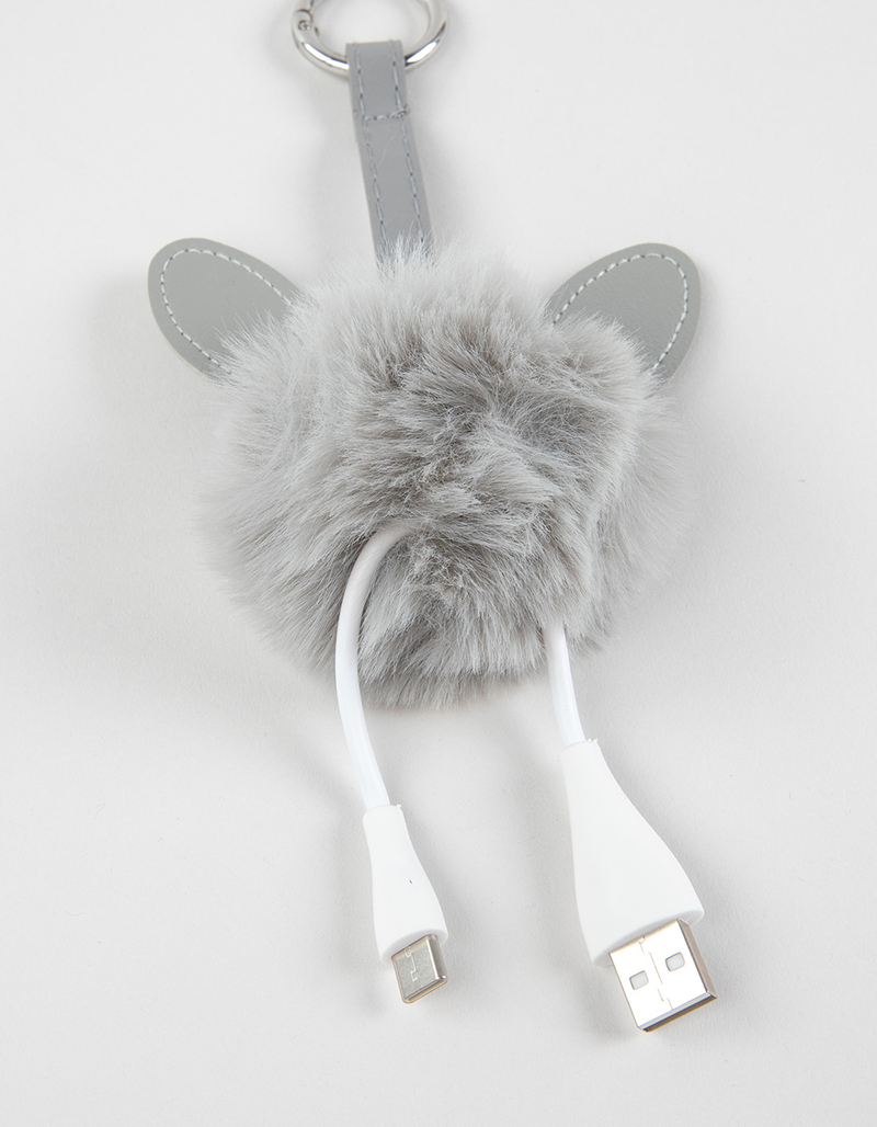 Plush Keychain USB-A to USB-C Phone Charger image number 2