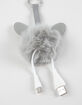 Plush Keychain USB-A to USB-C Phone Charger image number 3
