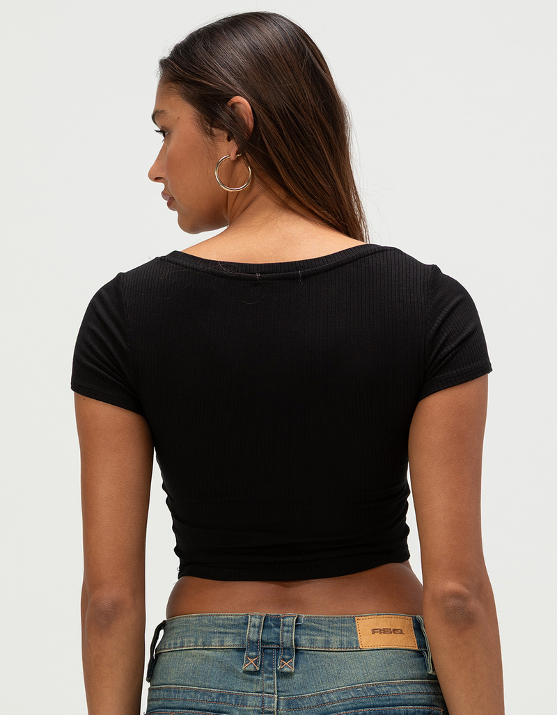 HEART & HIPS Womens Scoop Neck Top image number 3