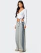 EDIKTED Side Stripe Washed Low Rise Jeans image number 2