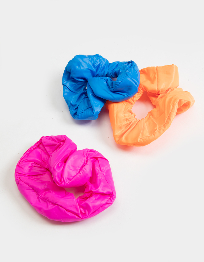 FULL TILT 3 Piece Nylon Puff Scrunchies image number 0