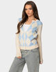 EDIKTED Maybelle Argyle Cardigan image number 3