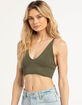 TILLYS Seamless Deep V Double Strap Womens Bralette image number 2