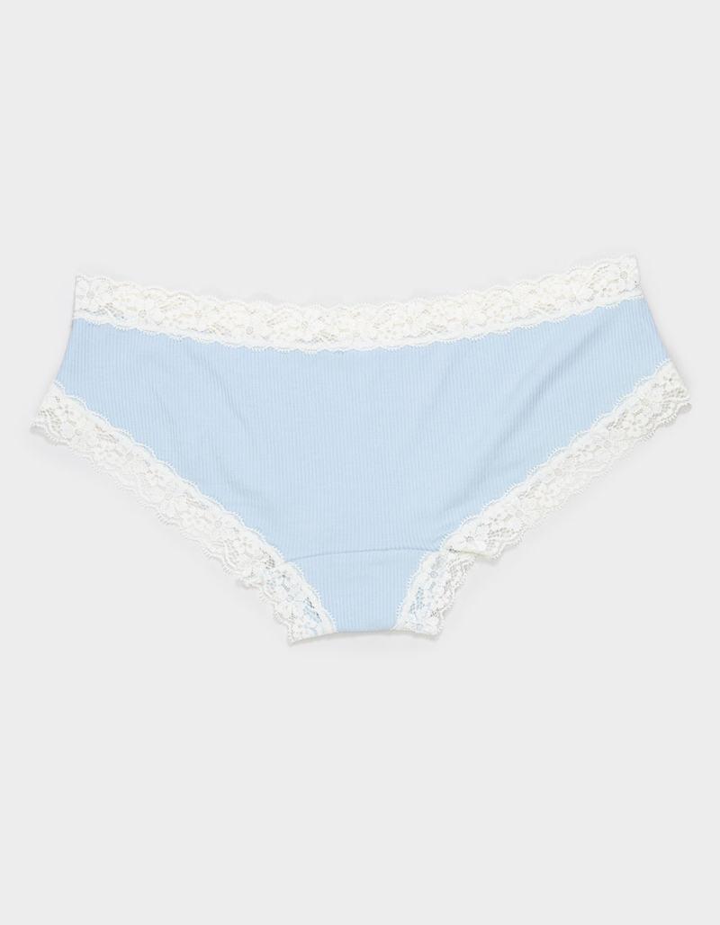 FULL TILT Rib Lace Trim Cheeky Panties image number 1