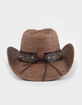 Heart Band Womens Straw Cowboy Hat image number 5