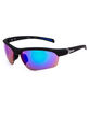 Blue Mirrored Sport Shield Sunglasses image number 1