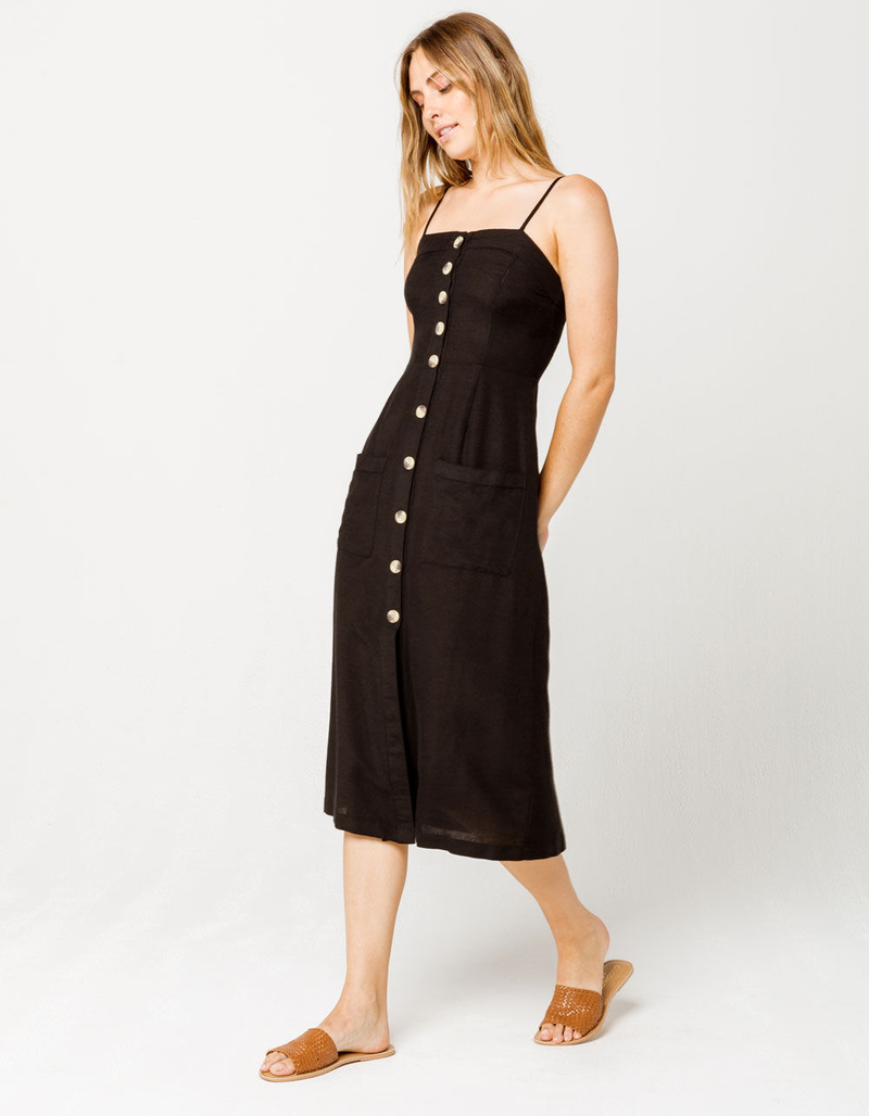 PATRONS OF PEACE Button Front Midi Dress image number 1