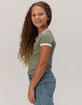 FULL TILT Essentials Girls Ringer Tee image number 3