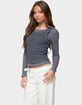 EDIKTED Zane Contrast Layered Long Sleeve Top image number 2