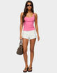 EDIKTED Wynell Eyelet Micro Shorts image number 5