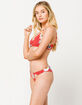 ROXY Printed Beach Classics Cheeky Dark Red Bikini Bottoms image number 4