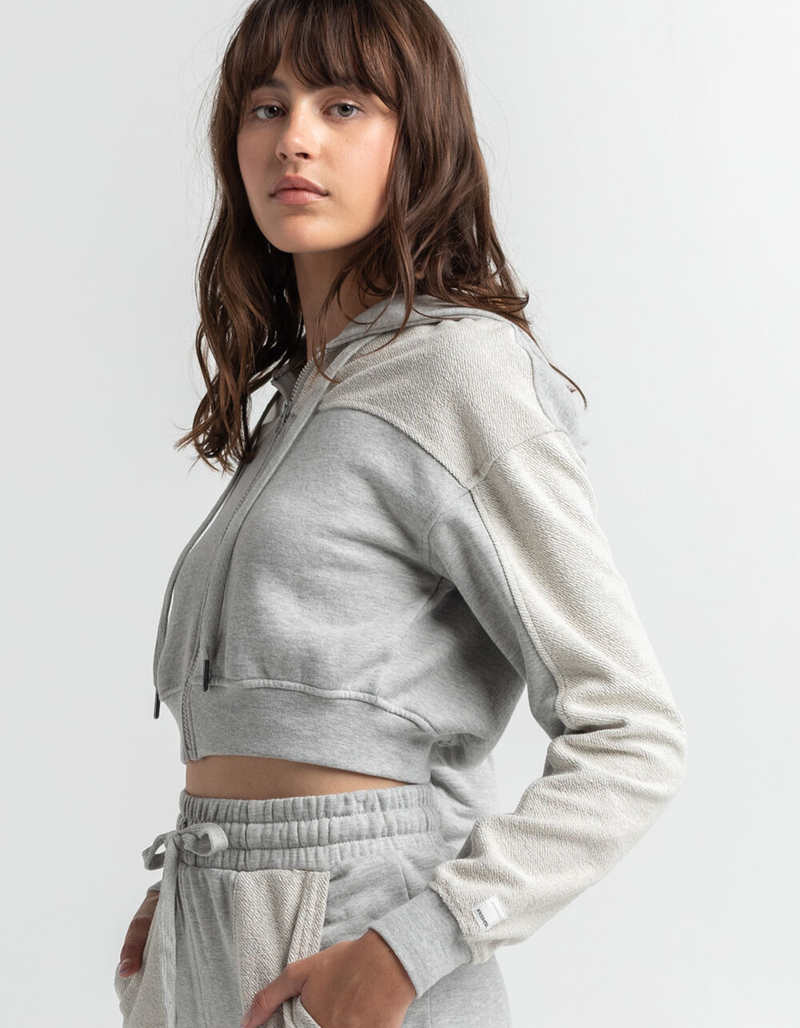 RSQ Womens Cropped Zip Up Hoodie image number 2