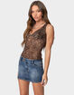 EDIKTED Laur Leopard Printed Cupped Top image number 4