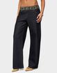 EDIKTED Carlie Embroidered Low Rise Wide Leg Jeans image number 2