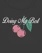 CHERRIES Doing My Best Womens Baby Tee image number 2