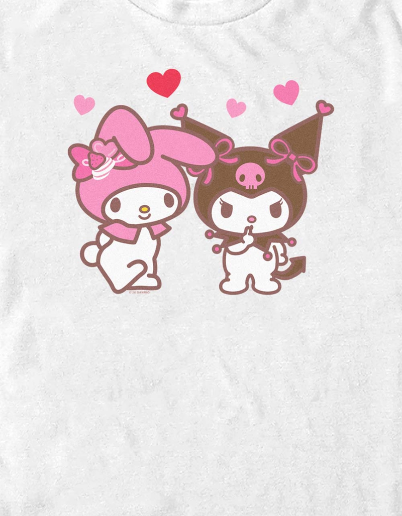 KUROMI My Melody & Kuromi Hearts Unisex Tee image number 1