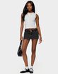 EDIKTED Camelia Denim Mini Skort image number 5