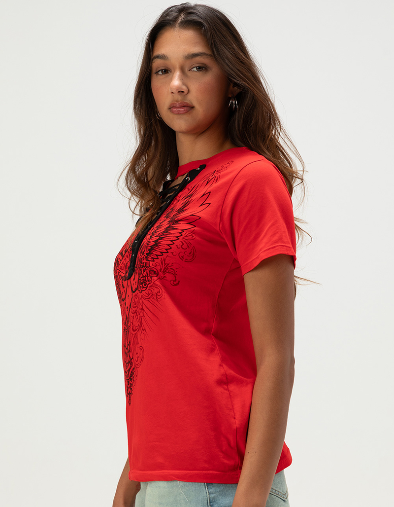 AFFLICTION Middleham Canyon Womens Lace Up Top image number 2