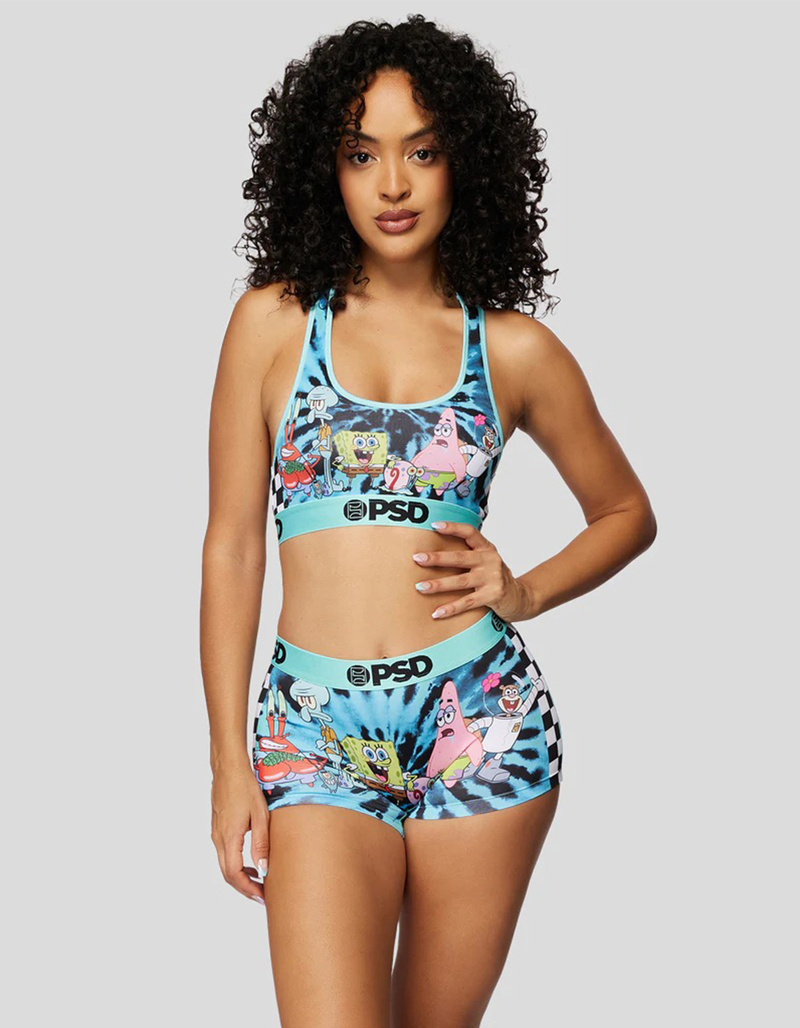 PSD SpongeBob Check Us Out Sports Bra image number 0