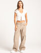 RSQ Womens Mid Rise D Ring Cotton Cargo Pants image number 1