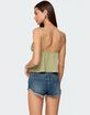 EDIKTED Brianne Textured Babydoll Tank Top image number 5