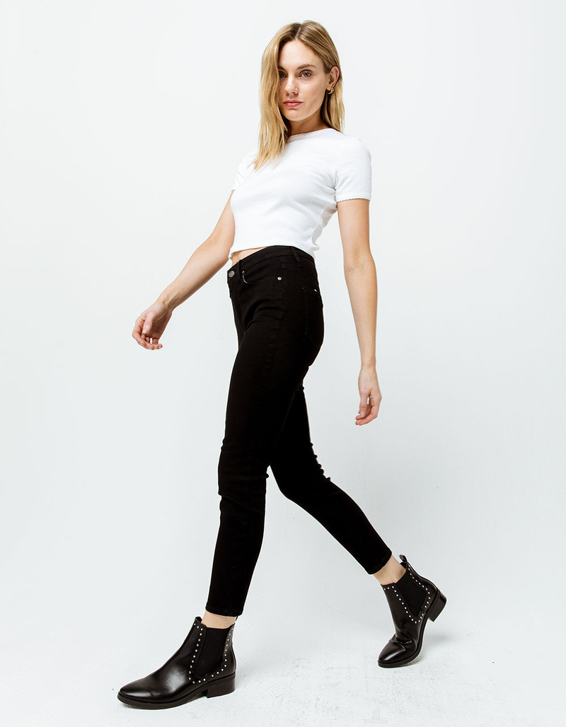 RSQ Cali High Rise Ankle Black Womens Skinny Jeans image number 4