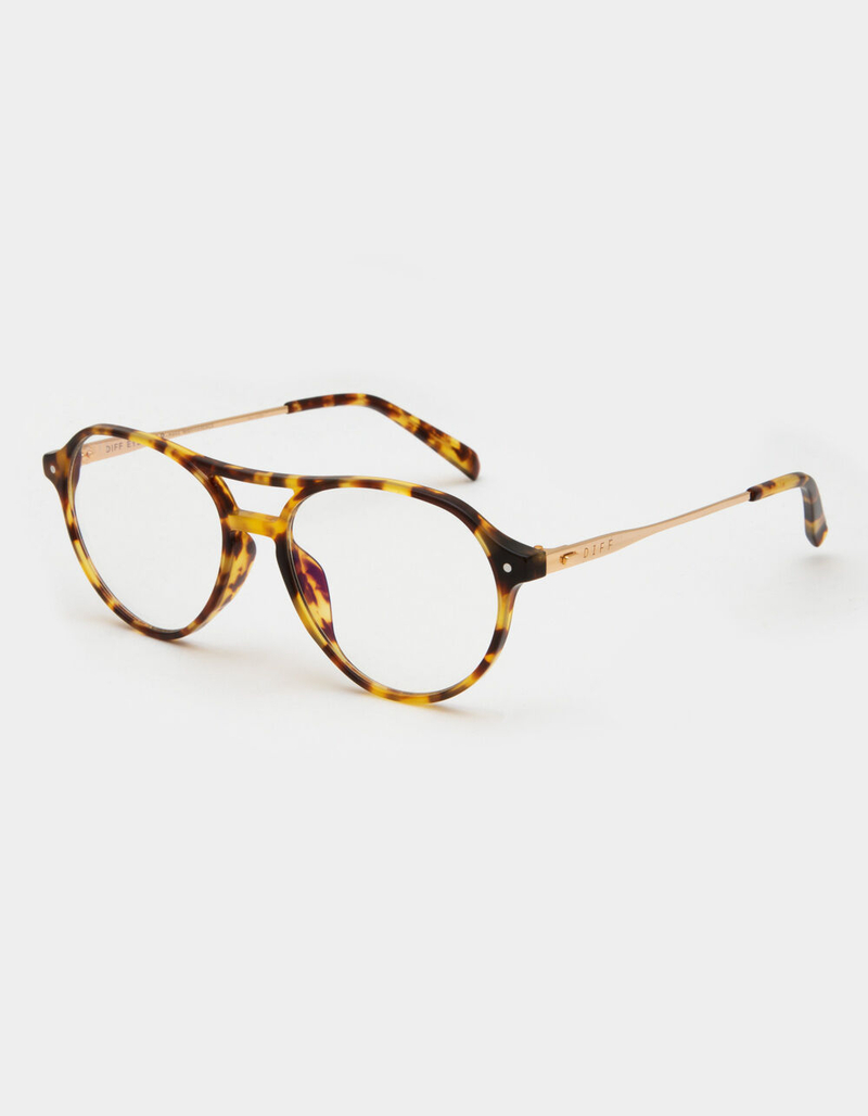 DIFF EYEWEAR Miller Amber Tortoise Blue Light Glasses image number 0