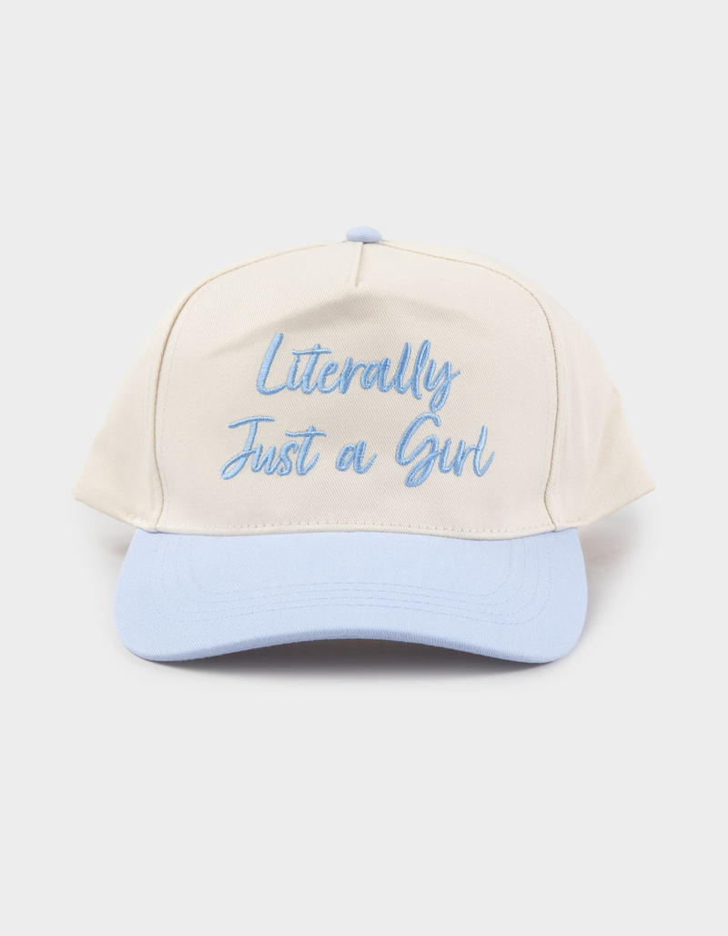 Literally Just A Girl Snapback Hat image number 1