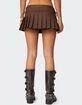 EDIKTED Faux Leather Pleated Mini Skort image number 5
