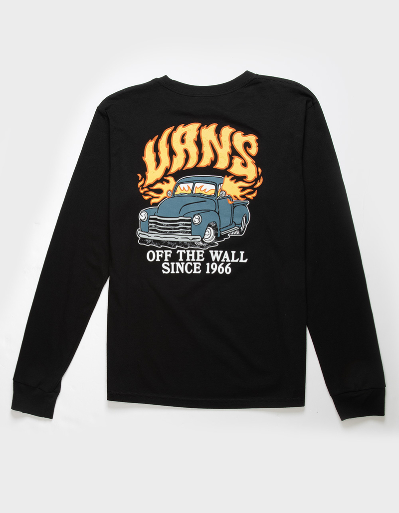 VANS Fired Up Boys Long Sleeve Tee BLACK Tillys