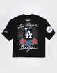 PRO STANDARD Los Angeles Dodgers Roses Mens Boxy Tee image number 1