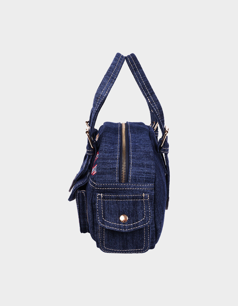 TRUE RELIGION Multi-Patch Satchel Bag - DENIM - ONE SIZE | Tillys