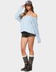 EDIKTED Zarina Studded Faux Suede Shorts image number 4