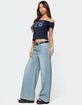 EDIKTED Ripley Distressed Low Rise Jeans image number 5