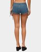 EDIKTED Lalie Drawstring Denim Micro Shorts image number 3