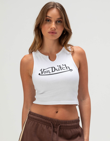VON DUTCH Notch Rib Womens Tank Top Primary Image