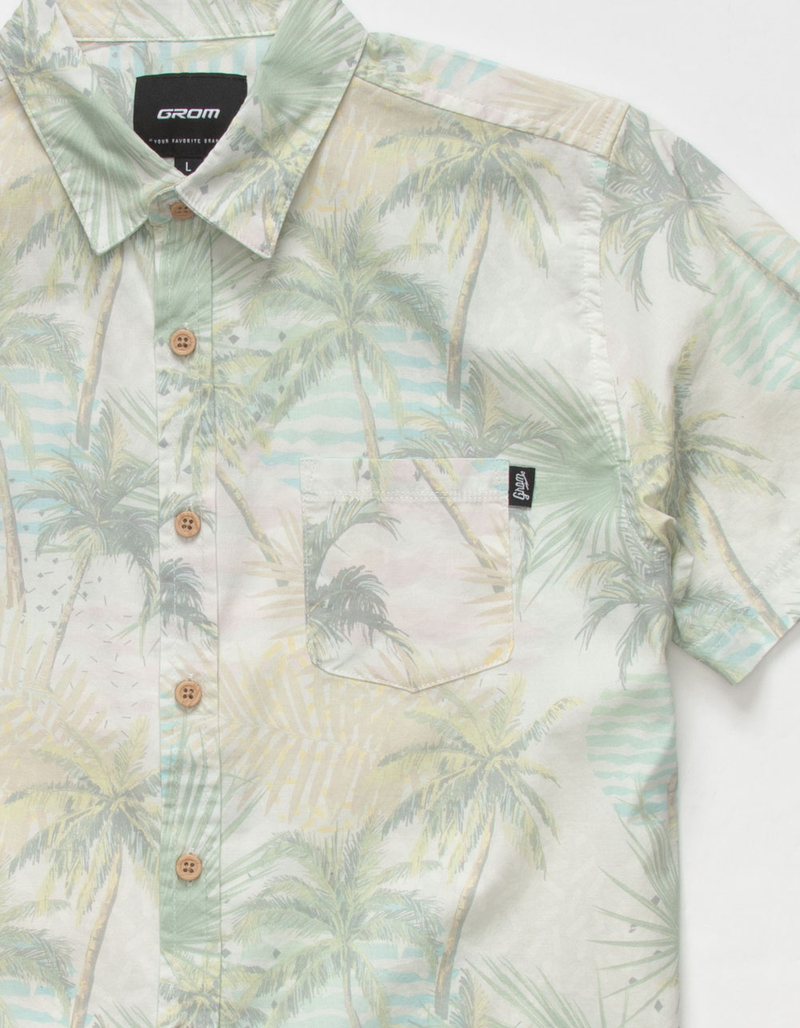 GROM Deco Palm Boys Button Up Shirt image number 1