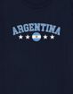 ARGENTINA Flag Soccer Girls Tee image number 2