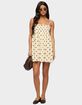 EDIKTED Polka Dot Linen Look Mini Dress image number 5