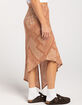 FULL TILT Low Rise Asymmetrical Womens Midi Skirt image number 4