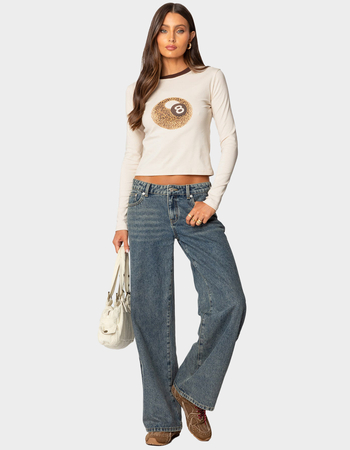 EDIKTED Leopard 8 Long Sleeve Tee Alternative Image