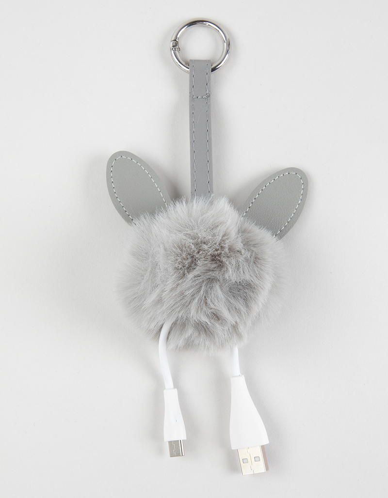 Plush Keychain USB-A to USB-C Phone Charger image number 0