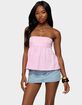 EDIKTED Maddie Strapless Striped Babydoll Top image number 1