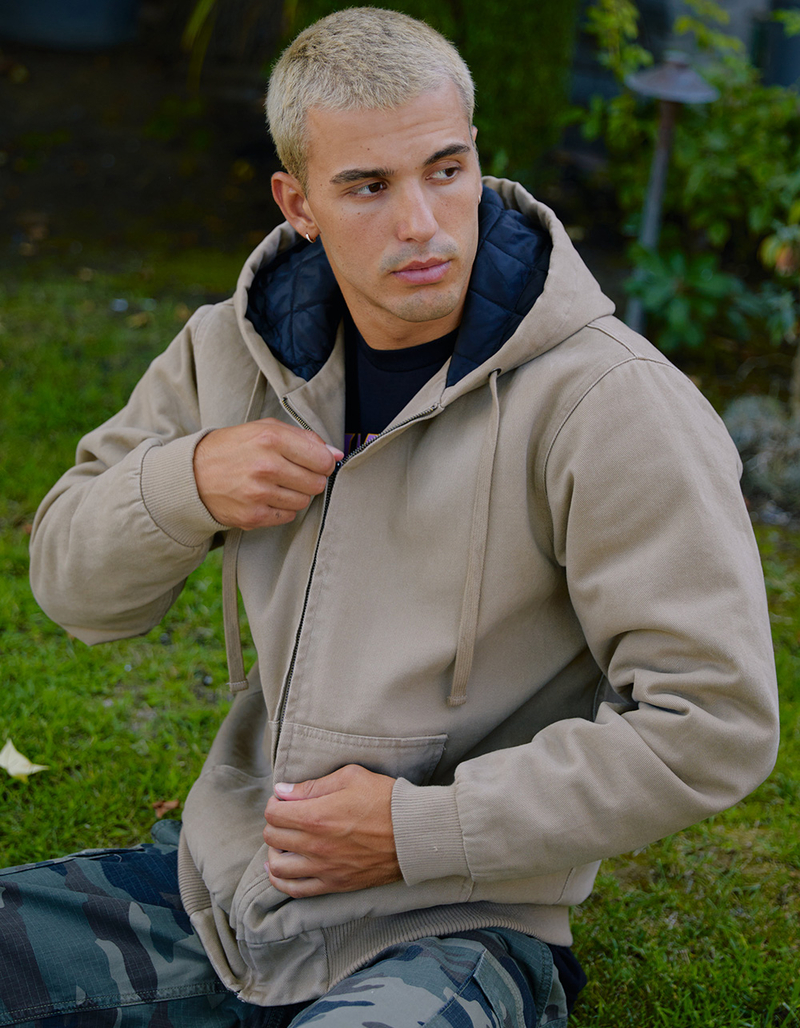 RSQ Mens Hooded Twill Jacket image number 8