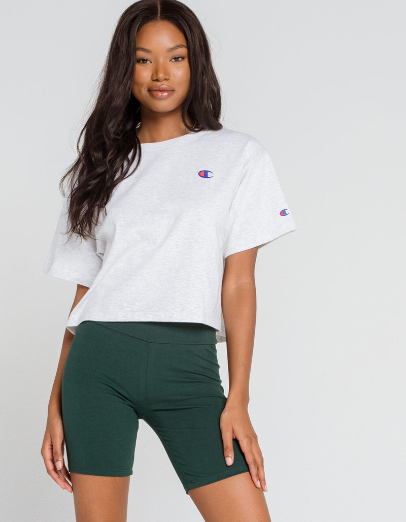 FULL TILT High Waist Womens Dark Green Biker Shorts image number 0