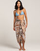 Watercolor Print Womens Sarong And Scarf image number 1